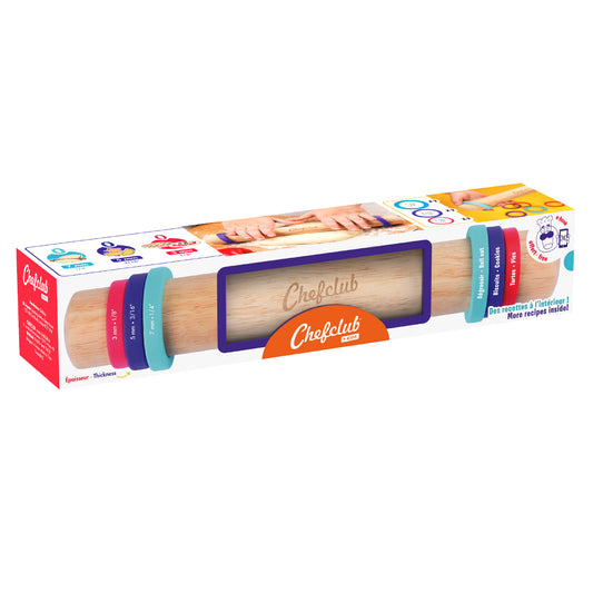 Rouleau à pâtisserie Chefclub kids – Anneaux ajustables