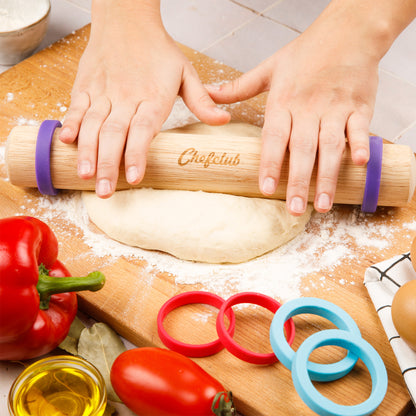 Rouleau à pâtisserie Chefclub kids – Anneaux ajustables