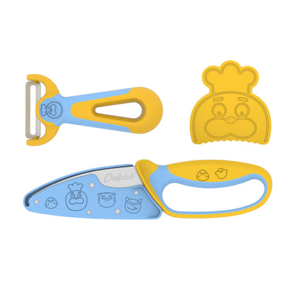 Kit découpe Chefclub kids - Couteau, éplucheur et protège-doigt